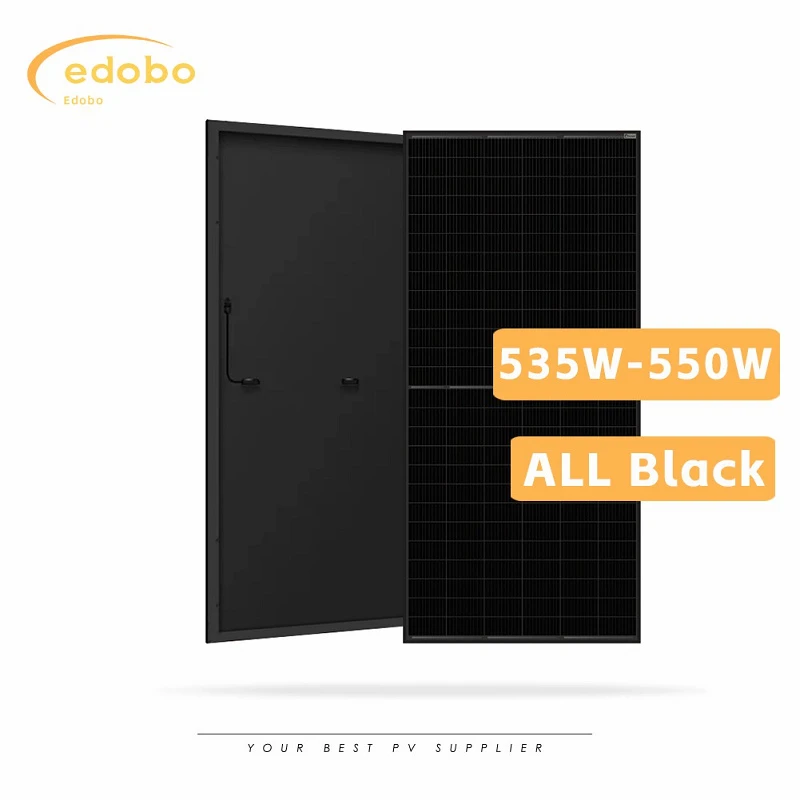 Panel solar negro para cobertizo