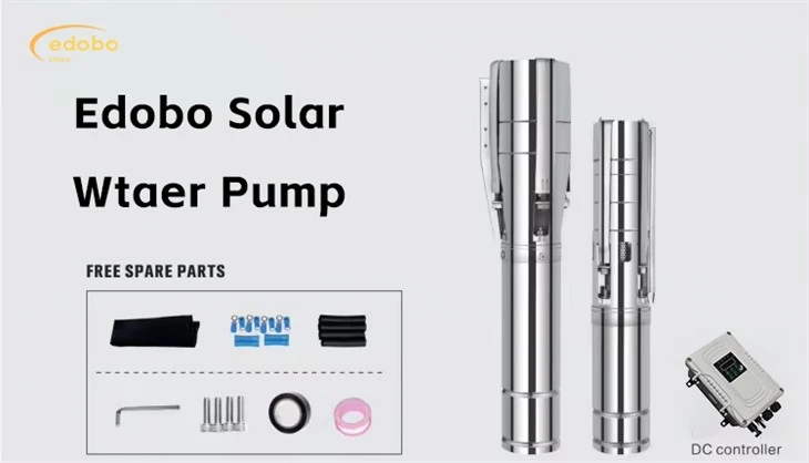 Bomba de agua solar de pozo profundo de 1,5 hp para la granja