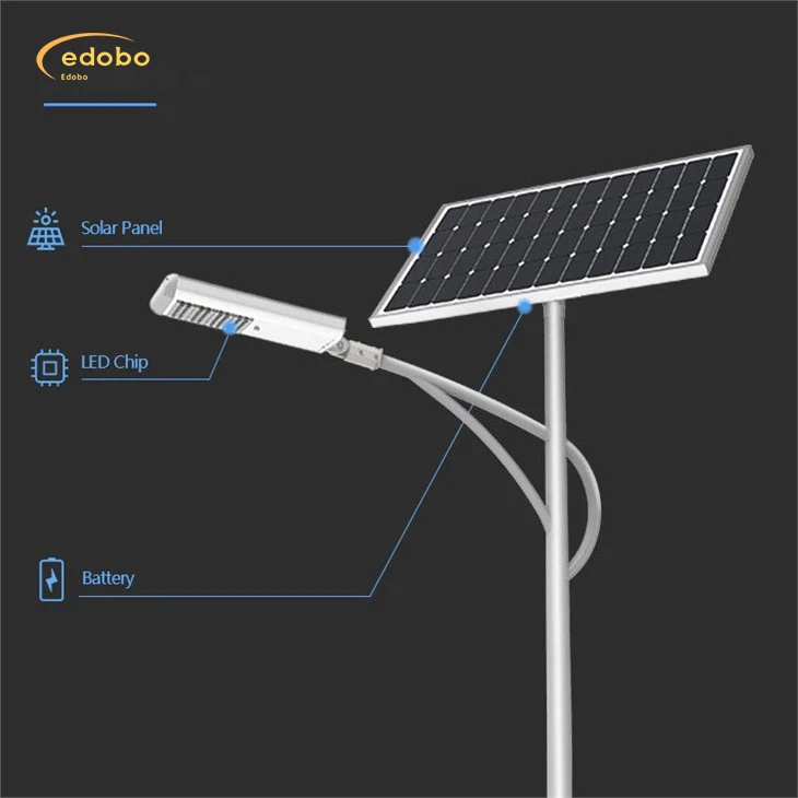 Farola LED con farola solar con batería de litio