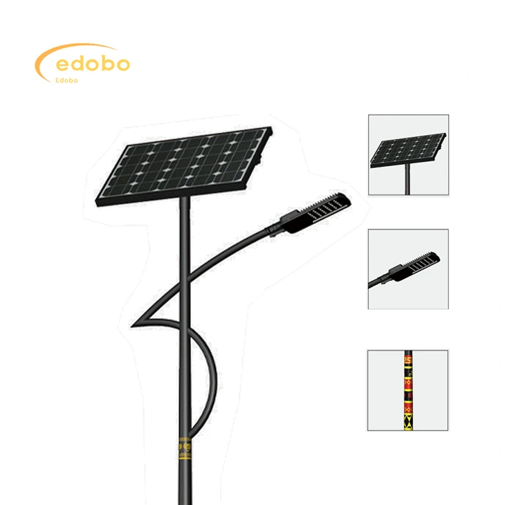 Farola solar dividida para exteriores 80w/100w/120w