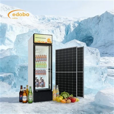 Congelador de bebidas con energía solar AC/DC Congelador de vino con puerta de vidrio